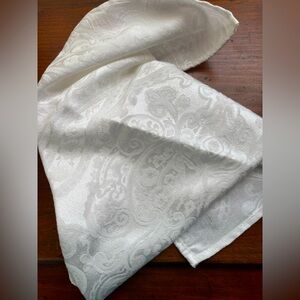 8 Ralph Lauren damask napkins, gorgeous luxurious ivory paisley pattern *READ*
